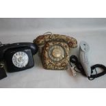 RICHARD STARK DESIGNER TELEPHONE CONVERTED also including Ericsson designer embroidered telephone