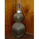 A VINTAGE DOUBLE GOURD SODA SIPHON