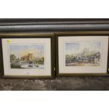 TWO FRAMED AND GLAZED LIMITED EDITIONS BY TOM HASLAND