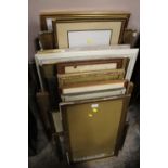 A SELECTION OF PICTURE FRAMES IN VARIOUS SIZES AND STYLE, MAINLY WITH GLASS