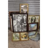 A SELECTION OF ASSORTED PICTURES, PRINTS AND MIRRORS