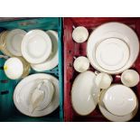 A LARGE COLLECTION OF ROYAL DOULTON ROMANCE COLLECTION 'HEATHER' PATTERN TEA AND DINNERWARE, compri