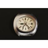 A RETRO LUCERNE DAY DATE WRIST WATCH (NO STRAP)