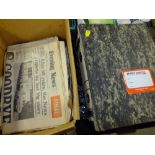 A BOX OF VINTAGE NEWSPAPERS