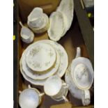 A TRAY OF ROYAL ALBERT HAWORTH TEA AND DINNERWARE