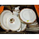 A TRAY OF ROYAL DOULTON SANDON CHINA TO INCLUDE LIDDED TUREEN