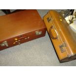 TWO VINTAGE LUGGAGE CASES