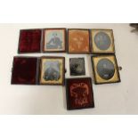 FOUR CASED DAGUERREOTYPES, together with a loose example (5)Condition Report:alL casing showing wear