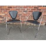 A PAIR OF RETRO STYLE ROME CHAIRS BY BENTLEY DESIGNS