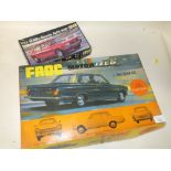 A BOXED VINTAGE FROG MOTORISED FORD CORTINA TOGETHER WITH A HELLER ALFA ROMEO MODEL CAR