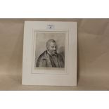 AN EARLY PORTRAIT STUDY OF THE PHILOSOPHER FRIDERICUS PENDASIUS, pencil on paper, unsigned,