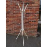 A WHITE PAINTED INDUSTRIAL STYLE COAT / HAT STAND H 180 CM