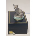 A BOXED HALCYON DAYS FIGURE OF A BLUE BURMESE CAT