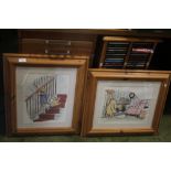 TWO FRAMED AND GLAZED WINNIE THE POOH PRINTS