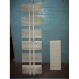 TWO CENTRAL HEATING RADIATORS AND FITTINGS