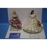 A FRANKLIN MINT SCARLETT O'HARA FIGURINE TOGETHER WITH A FRANKLIN MINT CINDERELLA FIGURINE BOTH WITH