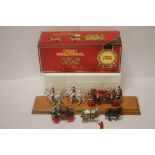 CORGI DIECAST 37003, THE QUEEN MOTHERS CENTURY, STATE LANDAU COACH AND HORSES WITH FIGURES ON WOODEN