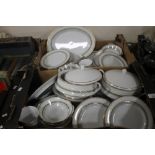 TWO TRAYS OF NORITAKE TEA AND DINNERWARE (TRAYS NOT INCLUDED)