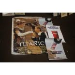 TITANIC INTEREST FILM POSTER DEPICTING LEONARDO DI CAPRIO AND KATE WINSLET, 1189 cm x 84 cm together