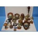 A QUANTITY OF ASSORTED COLLECTABLES, MAINLY TROPHIES