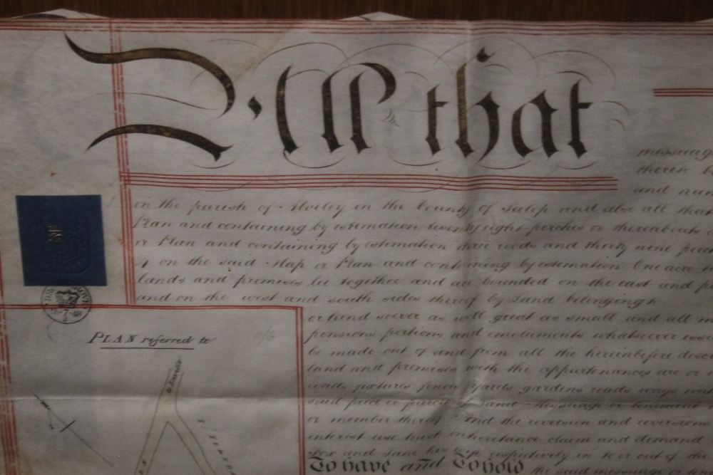 A FRAMED AND GLAZED INDENTURE - Image 2 of 3