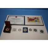 A COLLECTION OF MODERN SILVER COMMEMORATIVE COINS, to include a British Legion 2011 silver £5