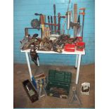 A SELECTION OF DIY TOOLS AND CONSUMABLES