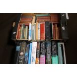 TWO TRAYS OF HARDBACK FICTION BOOKS - ANCIENT AND MODERN - (TRAYS NOT INCLUDED)