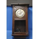 HANGING WALL CLOCK WITH PENDULUM AND KEY