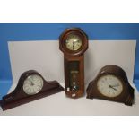 THREE ASSORTED CLOCKS