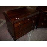 A STAG MINSTREL FIVE DRAWER, 3 OVER 2 CHEST OF DRAWERS