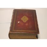 A LARGE VICTORIAN LEATHER BOUND FAMILY BIBLE, published by Blackie and Son
