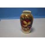 A ROYAL WORCESTER HAND PAINTED VASE SIGNED E. TOWNSEND APPROXIMATELY 10.5 CM Condition Report:NO