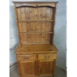 A SOLID PINE WELSH DRESSER, 87 CM WIDE