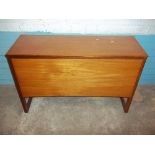 A RETRO TEAK DROP DOWN FRONTED SIDEBOARD