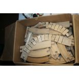A BOX OF WOODEN TRACK