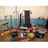 A SELECTION OF TOOLS TO INCLUDE A KARCHER PRESSURE WASHER ETC.