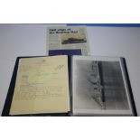 A FILE CONTAINING PHOTOGRAPHS AND LETTERS OF P&O STEAM SHIPS