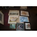 A QUANTITY OF ASSORTED FRAMED PICTURES