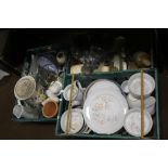 THREE TRAYS OF ASSORTED SUNDRIES AND CERAMICS (TRAYS NOT INCLUDED)