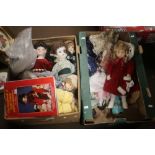 TWO TRAYS OF DOLLS AND ACCESSORIES, (TRAYS NOT INCLUDED)
