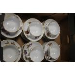 A TRAY OF ROYAL WORCESTER EVESHAM TEA AND DINNERWARE