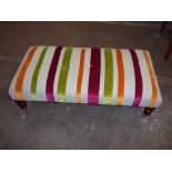 A LARGE MODERN FOOTSTOOL, L 117 cm, W 59 cm, H 33 cm