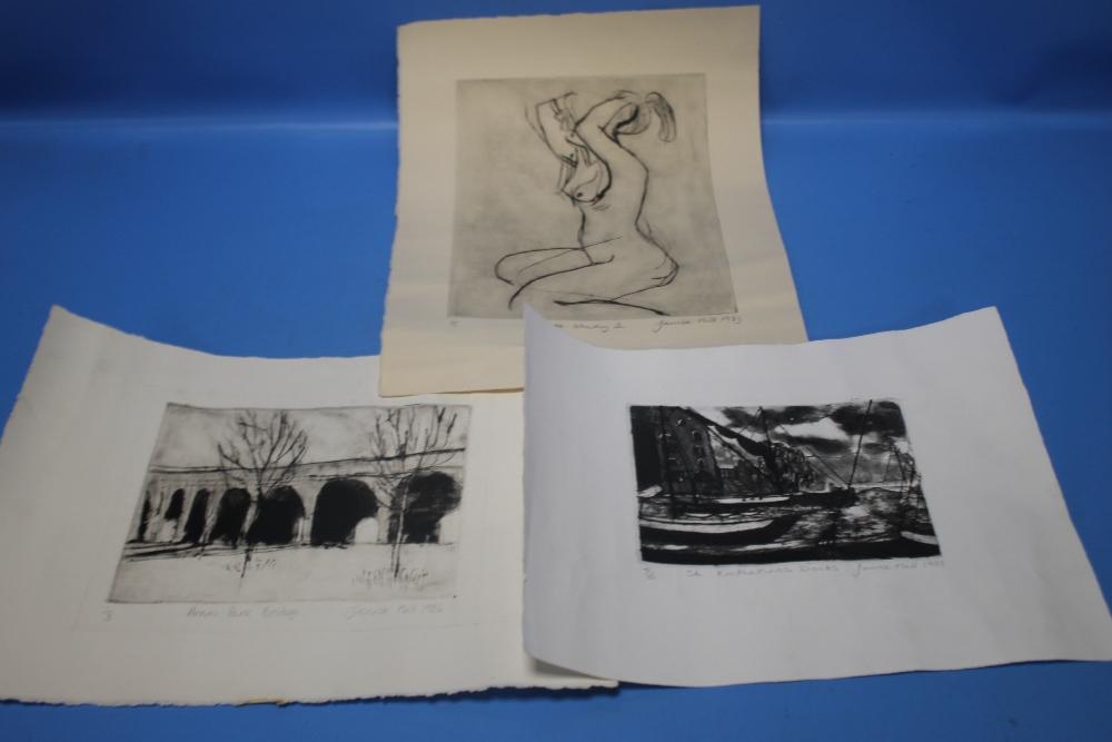 JANICE HILL LIMITED EDITION PRINTS "NUDE STUDY 1", 1/1 DATED 1983, St Katherine Docks, 5/10 dated