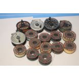 A COLLECTION OF FLY REELS to include "Intrepid," a vintage scout 8-80 etc (6) together with a a