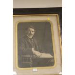 A FRAMED AND GLAZED PHOTOGRAPHIC PORTRAIT OF LLOYD GEORGE 67 CM X 80 CM