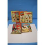 1950s ANNUALS - THE DANDY BOOK 1954, 1956 (X 2), 1957, 'The Beano Book' 1956, and 'The Big Rupert