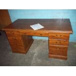 AN O'SULLIVAN MODERN TWIN PEDESTAL DESK