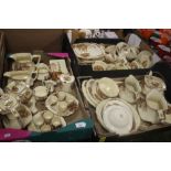 THREE TRAYS OF MYOTT SON AND CO TEA AND DINNERWARE (TRAYS NOT INCLUDED)