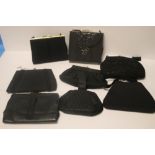 BLACK EVENING BAGS to include Waldybag, (8)